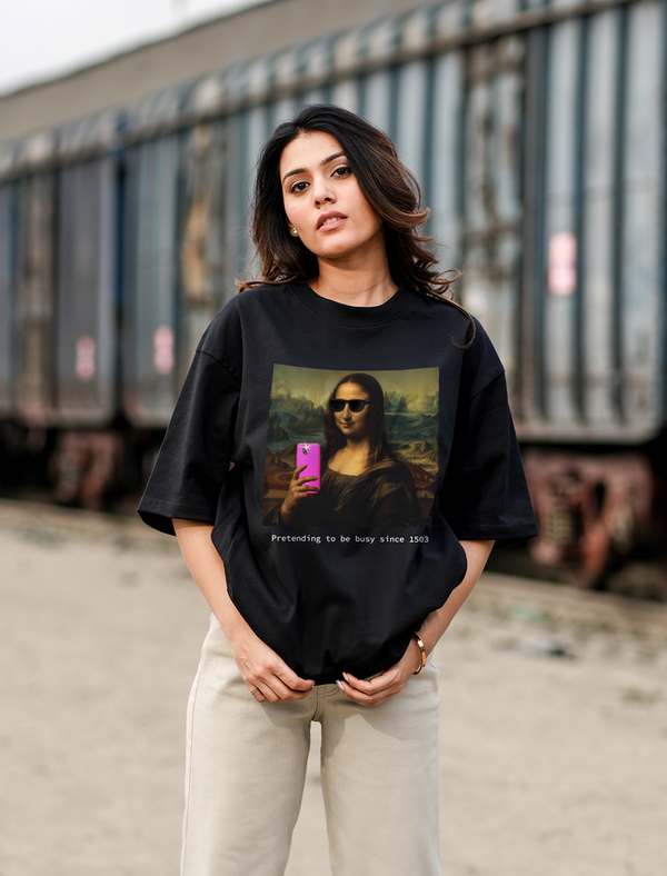 Mona Lisa Oversized Dropshoulder Tee